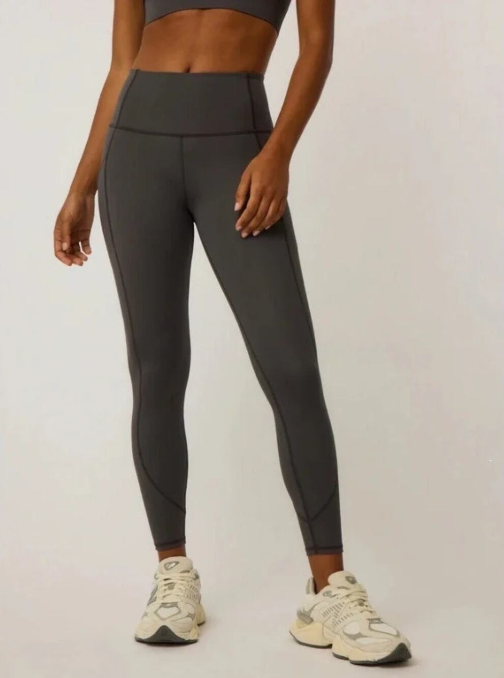 Greyson Soleil Anthracite Gray High Rise Leggings w/ Pockets Small